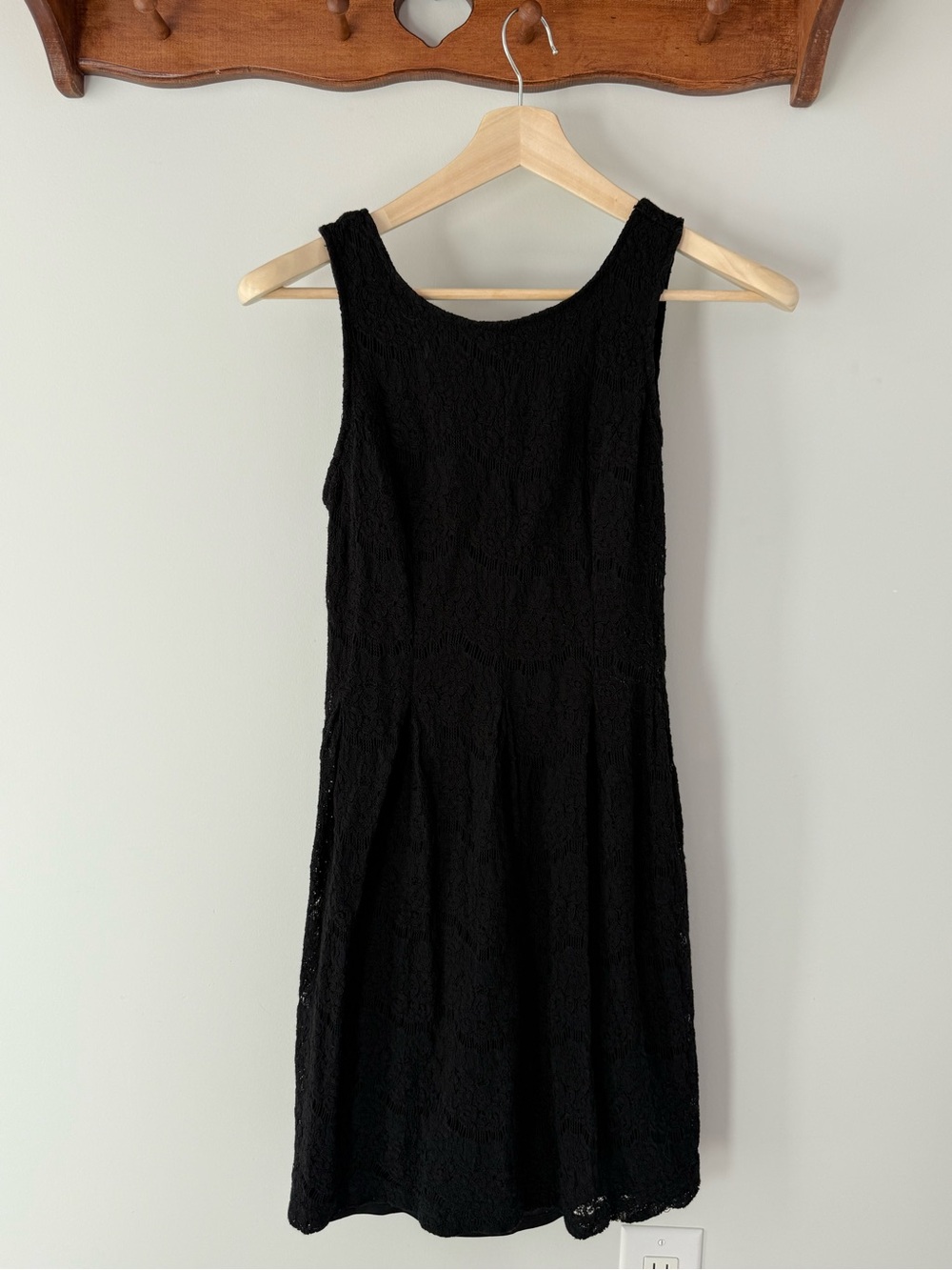 Mystic Black Lace Scoop Neck Dress